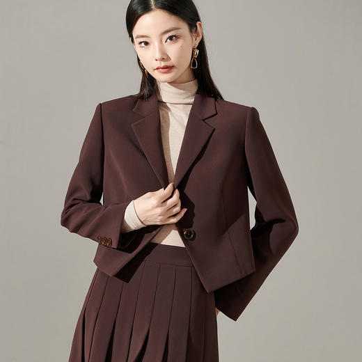 剩S/M/L/XL 芳外新款高端精致小西装减龄淑女风通勤短外套女8T23CX1141 商品图1