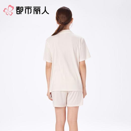都市丽人睡衣女士睡衣薄家居服睡衣女士棉质短袖套装有杯垫女装短袖短裤LHC1C4 商品图3