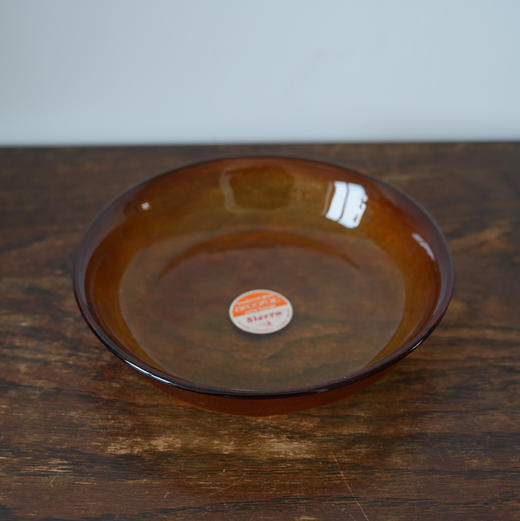 法国Aroroc Sierra岩石纹琥珀玻璃餐盘 未使用保存品 X1489 商品图1