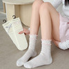 5双一组！miu系风春夏无骨中筒袜  灰兰色系搭配+蝴蝶结卡通刺绣 轻薄镂空网眼堆堆袜棉袜 商品缩略图6