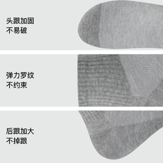 【满3双/19.9元】【秀黛】男士脚面网孔短筒袜高弹罗口脚面网眼透气立体剪裁男士专属短筒袜【1双】W5221003T【门店同款】 商品图4