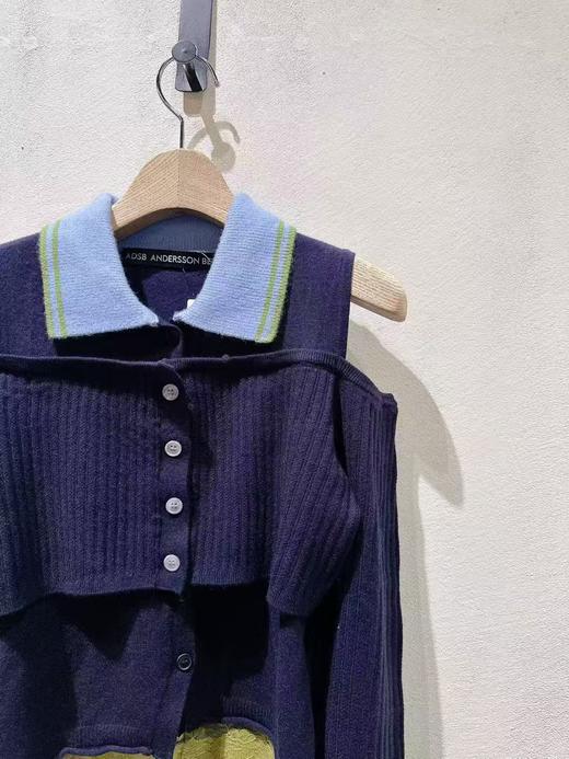 女款拼接polo领针织衫la001 商品图2