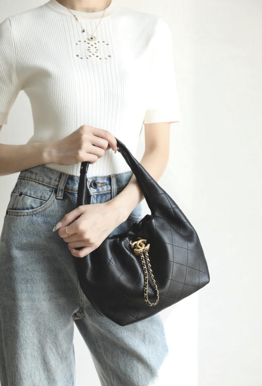 香奈儿26C Large hobo  嬉皮包 小号黑色 商品图2