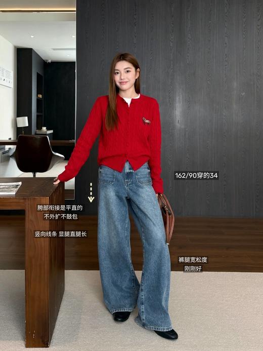 keiga*n开*间前口袋直筒牛仔裤 商品图10