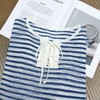 F031004清新蔚蓝色~2026早春度假条纹针织衫宽松透气防晒罩衫航海风长袖上衣 商品缩略图11