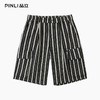 PINLI品立2026春季新款男士宽松多口袋条纹工装休闲短裤五分裤潮B262117023 商品缩略图3