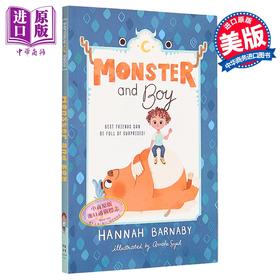 【中商原版】怪物和男孩 Monster and boy 英文原版 儿童文学小说 双色插图 幽默冒险故事章节书 进口书7-12岁 Hannah Barnaby