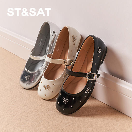 星期六26春新款蝴蝶结软糖玛丽珍SSE1111063 商品图1