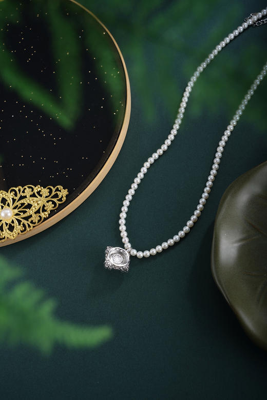 子佩集【华章流年】珍珠惜王妃项链【XXXL029】水沫玉菱形方块2602 商品图2