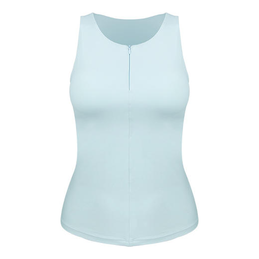 跃牌【周游世界】无袖拉链款背心修身带胸垫网球运动休闲上衣TP0985 商品图7