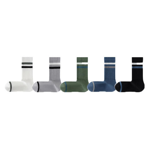 【云上泰富】&【壹半麦合】双杠条纹运动男袜 吊牌价:149元 活动价:39元 商品图4