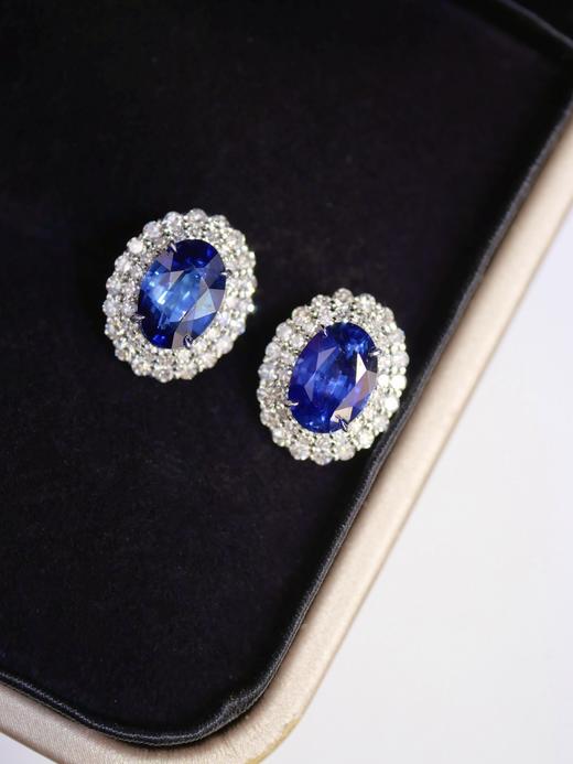 2.06ct蓝宝石耳钉 商品图1