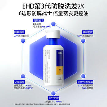 EHD防脱防断固发洗发水500ml*2瓶强韧发根修护受损防脱防断改善掉发 /个人护理 /洗发护发 /洗发水 商品图4