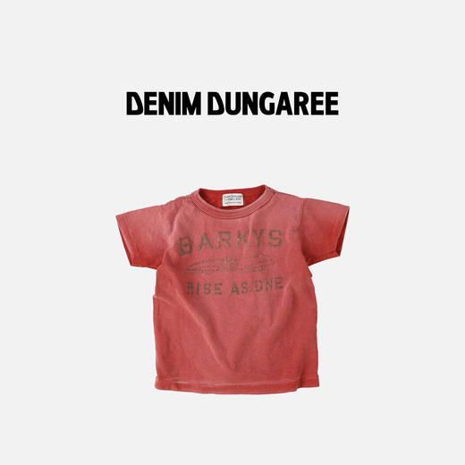 DD日本童装 DENIM DUNGAREE 26春夏复古针织 BARKYS 小狗短袖T恤 商品图0