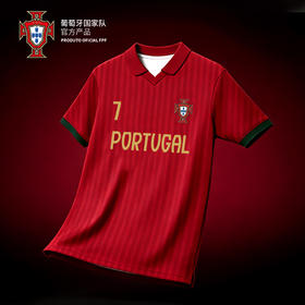 【国家队官方比赛助威服】|红色条纹速干运动T恤polo世界杯葡萄牙