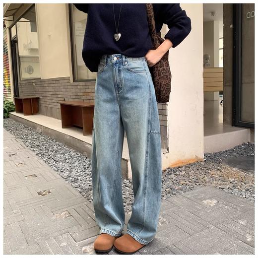 进口匹马棉 时髦先峰轻解构分割切线牛仔裤 宽松弧线 立体有型  2931 商品图3