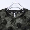 26T120SDSA男装2026新款高贵轻奢时尚扎染植绒花卉圆领长袖T恤百搭简约 商品缩略图2