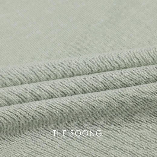 THESOONG"肌肤裸感"天丝亚麻亲肤肌理圆领长袖T恤女HWTX8803 商品图2