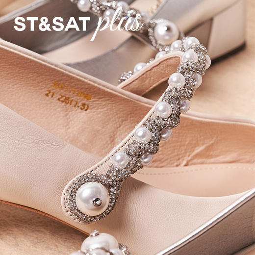 星期六26春新款闪钻一字带粗跟玛丽珍SSE1111068 商品图9