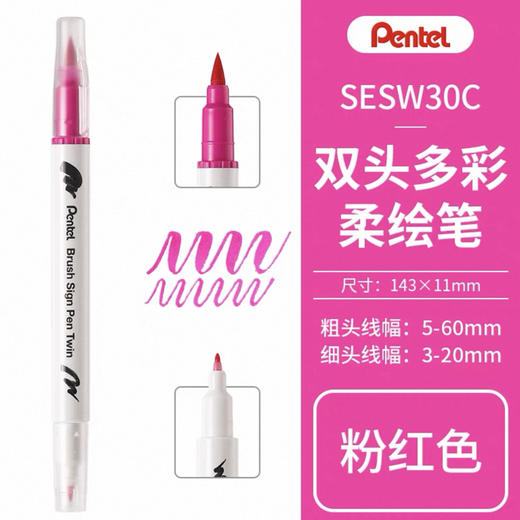 派通彩色双头柔绘笔SESW30C-T109 商品图0