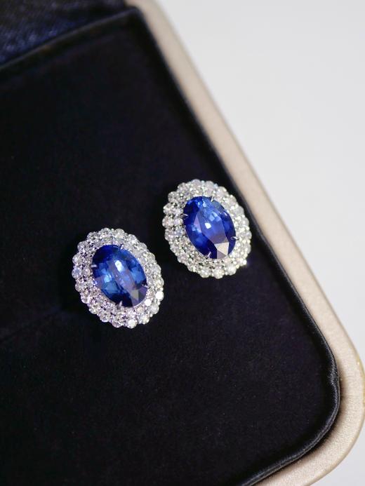 2.06ct蓝宝石耳钉 商品图0