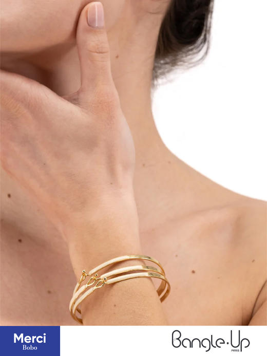 Bangle Up法国小众珐琅首饰lily水滴扣手镯 商品图7