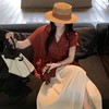 【爆单五天发货！显白又旺财的车厘子红】天丝亚麻翻边短袖衬衫 商品缩略图8