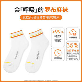 女士短袜罗布麻吸湿透气除臭保暖运动短袜