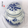 陶瓷骨灰坛双盖景德镇裂纹青花山水陶瓷骨灰盒 商品缩略图3