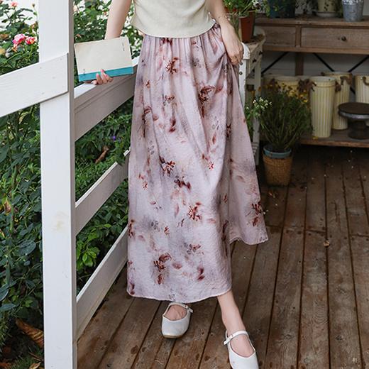 【请注意！容易被围观的一条国风半身裙】 2024新款 苎麻高端亚麻 a字裙半身裙 5155 商品图5