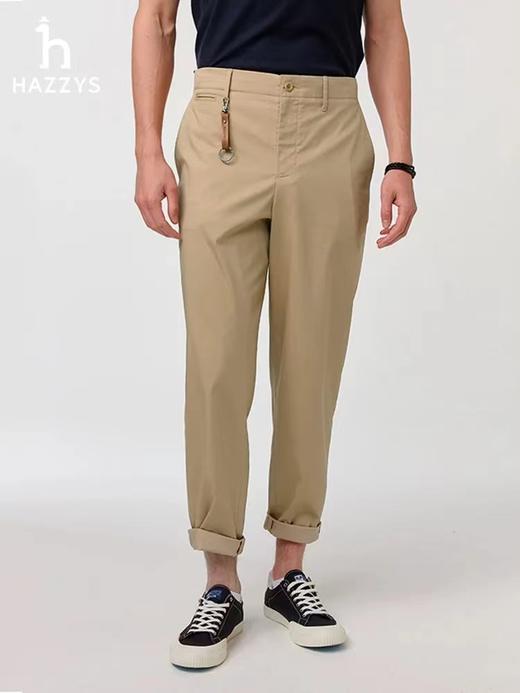 F031046春季新品时尚纯色简约棉质休闲裤宽松男士长裤潮 商品图8