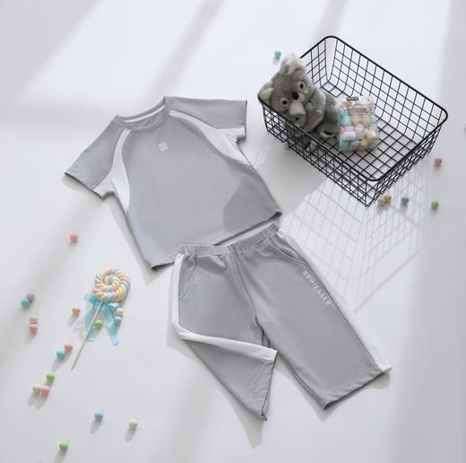 【曼波格防晒外穿系列】舒雅童装男童短袖中裤家居套装防晒UPF50+ 凉感 3A抗菌 3B/26195H 商品图9