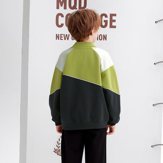 【秒2】【MQD】童装男童棒球领外套年秋冬儿童韩版学院风撞色外套 商品图1