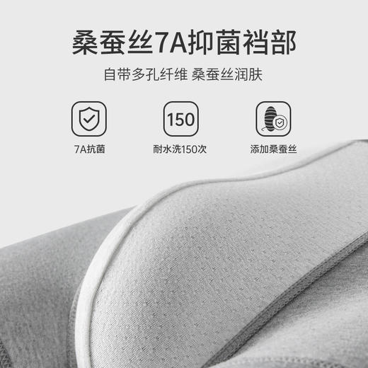 【59元4条】大牌品质80支新疆长绒棉男士内裤 纯棉蚕丝抑菌平角裤 商品图3