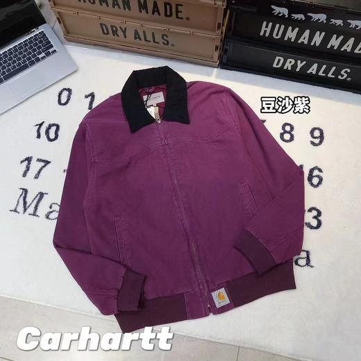 F031012宽松拉链下摆螺纹男女同款软化细腻帆布质感工装克外套 商品图7