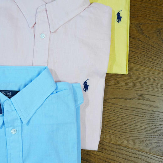【秒杀价已调 直接拍】原单 Polo Ralph Lauren 亚麻女士 小马标刺绣 长袖衬衫 把夏日海风穿在身上 商品图5