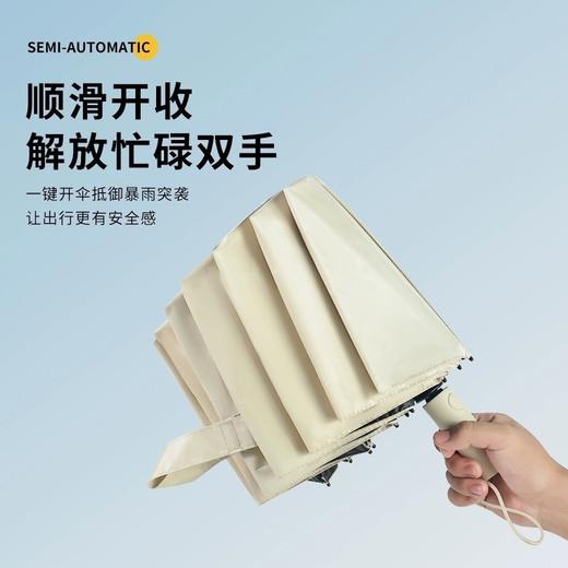 【60骨自动黑胶伞❗一秒开收伞】60骨UV三伞折叠抗风遮阳伞防紫外线黑胶太阳伞可印logo防晒。rh 商品图0