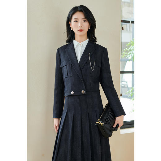 剩S/M 米思阳2025夏季新款英伦风减龄时尚套装通勤半身裙两件套女0631 商品图1