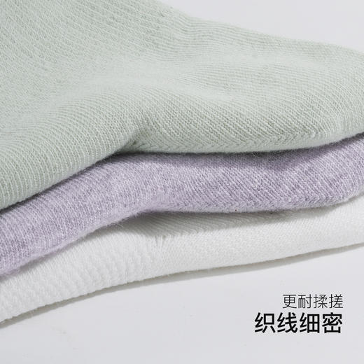 【满3双/19.9元】【秀黛】女士休闲短筒袜棉混纺网眼拼接透气排汗不闷脚短袜【1双】W5220003T【门店同款】 商品图1
