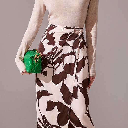 剩S/M/L 芳外新款印花高腰半身裙优雅中长款碎花裙子女8T23CI1140 商品图4
