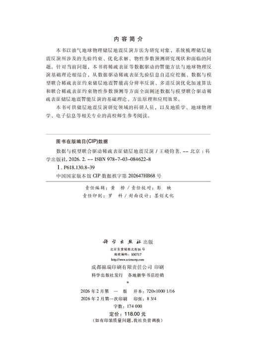 数据与模型联合驱动稀疏表征储层地震反演 商品图2