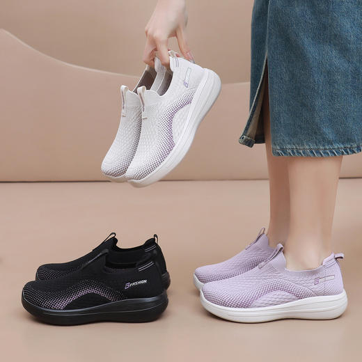 【轻享健步，惬意出行】男女轻便运动鞋，超轻高弹聚氨酯鞋底，防滑减震；棉麻鞋垫，清爽透气不闷脚 商品图5