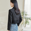 剩XL/XXL 米思阳2026春季新款时尚设计感短款西装压花拼接一粒扣外套女0650 商品缩略图3