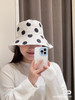 310-7 独家圆正 小禾 波点亚麻渔夫帽 商品缩略图6