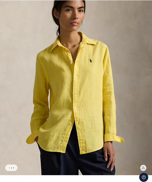 【秒杀价已调 直接拍】原单 Polo Ralph Lauren 亚麻女士 小马标刺绣 长袖衬衫 把夏日海风穿在身上 商品图2