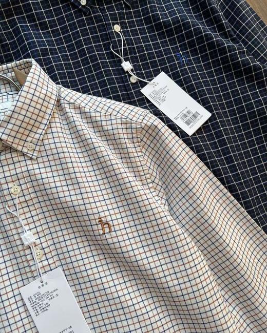 F031045新品男装时尚休闲百搭舒适通勤格子衬衫上衣 商品图4