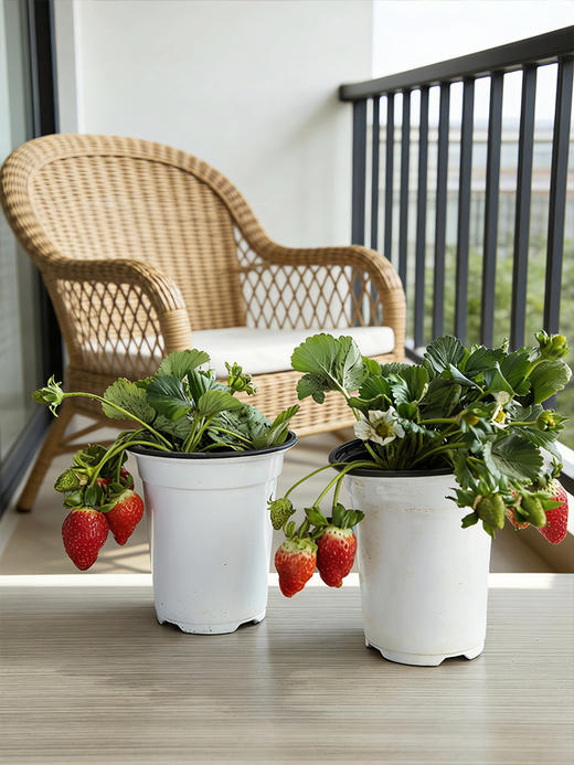 【29.9元2盆 草莓盆栽】预售3天内发 好看又能吃 带红草莓发货~ 商品图3