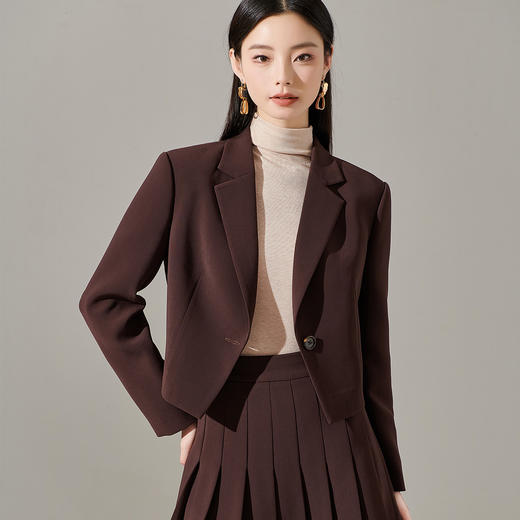 剩S/M/L/XL 芳外新款高端精致小西装减龄淑女风通勤短外套女8T23CX1141 商品图4