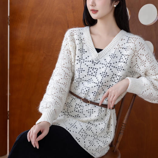 苏苏姐家海瑶中长毛衣手工DIY马海毛钩针毛线团材料包 商品图3