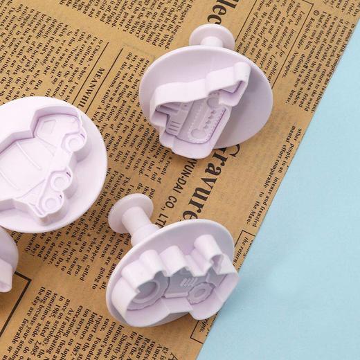 建筑车饼干模4件套 饼干翻糖模具 按压弹簧模 工程车饼干模 商品图2